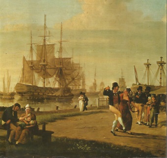 Schilderij van Cornelis Pronk uit 1745 van de aloude moernering. Schilderij van Cornelis Pronk uit 1745 van de aloude moernering.