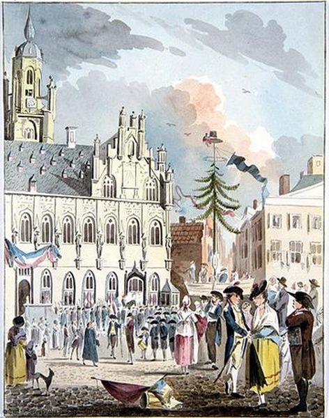 Van het planten van de vrijheidsboom te Arnemuiden is geen afbeelding bewaard gebleven. Wel wordt hier een afbeelding opgenomen van het plaatsen van de vrijheidsboom op de Markt te Middelburg in 1795. Ongetwijfeld zal ongeveer hetzelfde tafereel te Arnemuiden te zien zijn geweest. Van het planten van de vrijheidsboom te Arnemuiden is geen afbeelding bewaard gebleven. Wel wordt hier een afbeelding opgenomen van het plaatsen van de vrijheidsboom op de Markt te Middelburg in 1795. Ongetwijfeld zal ongeveer hetzelfde tafereel te Arnemuiden te zien zijn geweest.