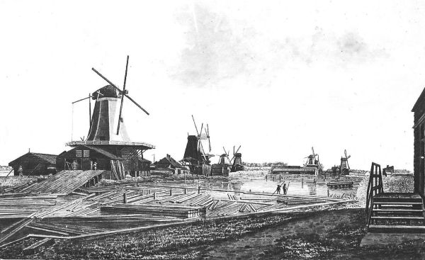 De zaagmolens te Nieuwland. De zaagmolens te Nieuwland.