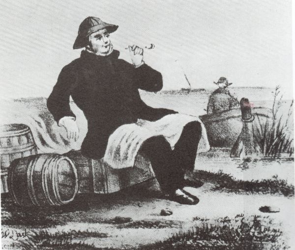 Een Arnemuidse visser uit begin van de 19e eeuw. Een Arnemuidse visser uit begin van de 19e eeuw.