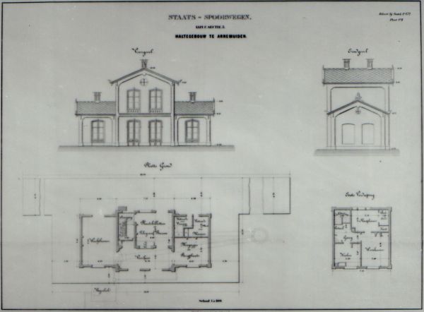 De bouwtekening van het station. De bouwtekening van het station.