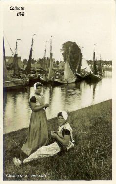 De vloot liggend in Arnemuiden. De vloot liggend in Arnemuiden.