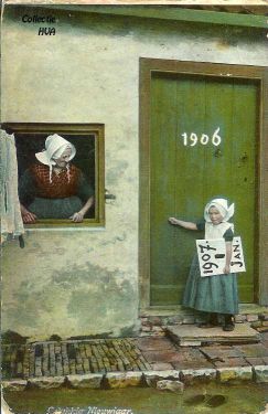 Schilderachtige visserswoning op de grens van 1906 - 1907. Schilderachtige visserswoning op de grens van 1906 - 1907.