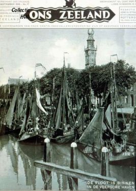 De Arnemuidse vissersvloot in Veere in de twintiger jaren (1928). De Arnemuidse vissersvloot in Veere in de twintiger jaren (1928).